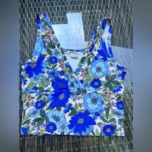Caution To The Wind Floral Cropped Top